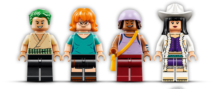 Stavebnica LEGO® ONE PIECE 75646 Garpova námorná bojová loď Osem minifigúrok LEGO na čele so Zorom, Nami, Garpom a Kobym umožní rozohrať pestrá dobrodružstvo na palube aj mimo nej.