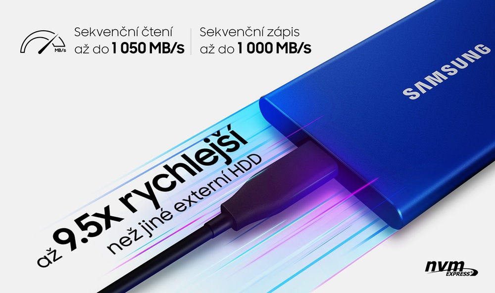SSD externý Samsung T7 1TB modrý Samsung T7