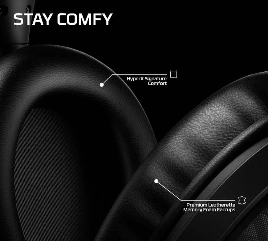 Headset HyperX CloudX Stinger 3 Wireless for Xbox čierny Náušníky HyperX CloudX Stinger 3 Wireless z pamäťovej peny s koženkovým povrchom pre pohodlné nosenie