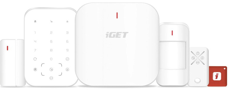 Alarm iGET SECURITY M6-4G Premium, biely bezdrôtový zabezpečovací systém so senzormi