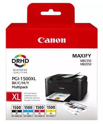Cartridge Canon PGI-1500XL, 1200/935 strán, CMYK viacfarebná Cartridge Canon PGI-1500XL, 1200/935 strán, CMYK viacfarebná