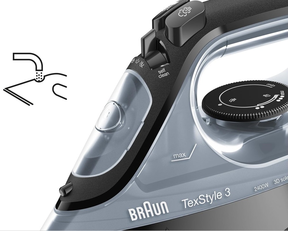 Žehlička Braun TexStyle 3 SI3055BK čierna Žehlička Braun TexStyle 3 SI3055BK čierna