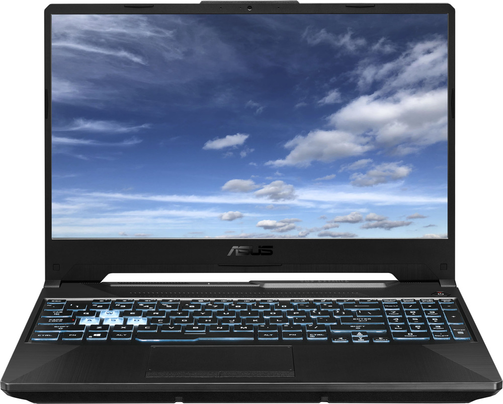 Notebook Asus TUF Gaming A15 v čiernej farbe.