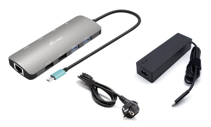 Dokovacia stanica i-tec s dvoma HDMI výstupmi, strieborná farba