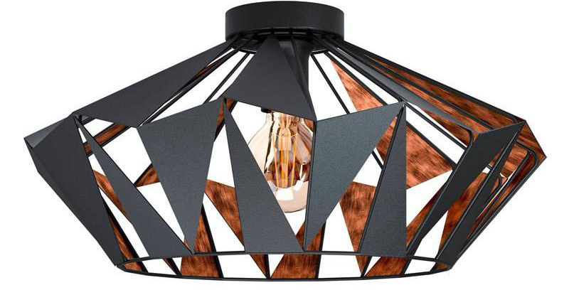 LED stropné svietidlo Eglo Carlton 6 čierne/medené