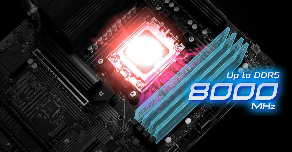 Základná doska ASRock X870 PRO-A WIFI čierna Doska ASRock X870 PRO-A WIFI podporuje DDR5 XMP a EXPO pamäte