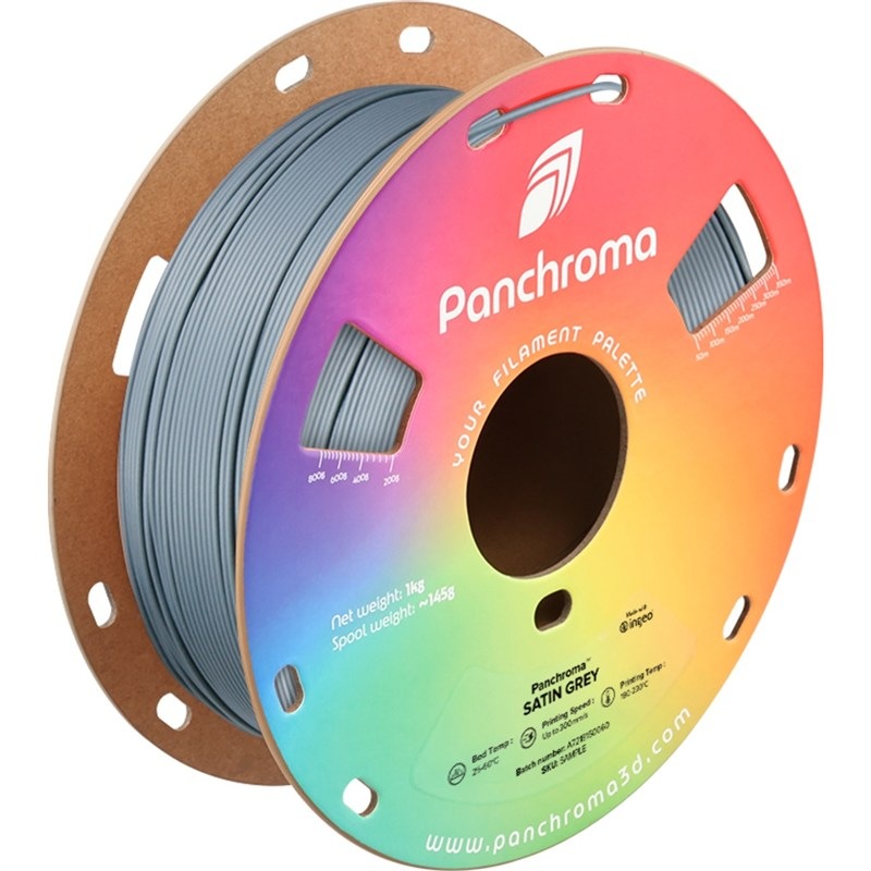 Filament Polymaker Panchroma PLA Satin, šedý