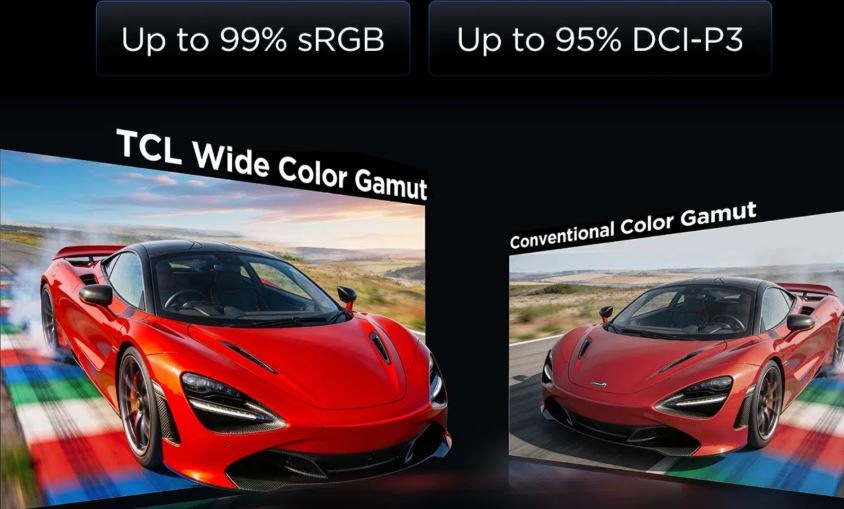 Herný monitor TCL 27P2A Pro sivý Samozrejmosťou sú bohaté a prirodzene pôsobiace farby, TCL Wide Color Gamut prináša krásne zobrazenie.