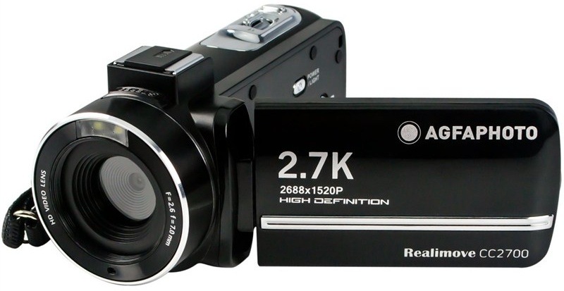 Videokamera AgfaPhoto Realimove CC2700 čierna Digitálna videokamera AgfaPhoto Realimove CC2700 s rozlíšením 2.7K.