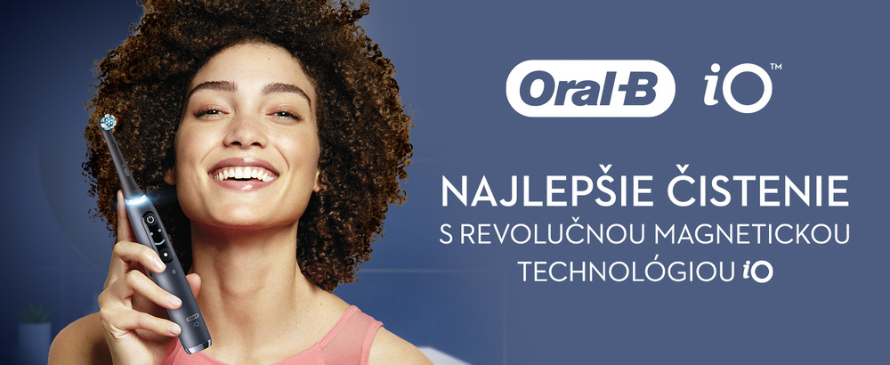 Zubná kefka Oral-B iO Series 9 Black Special Edition čierny BRAIO9BKSE, Prezentácia kefky Oral-B iO s revolučnou magnetickou technológiou a ženou držiacou kefku.