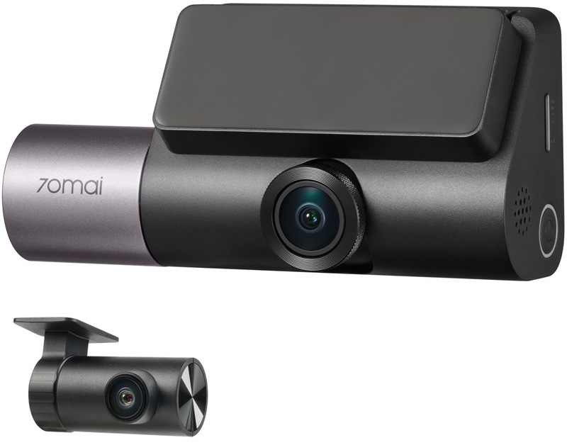 Set kamery do auta 70mai 4K T800, zadné kamery RC24 a pamäťové karty, čierna farba