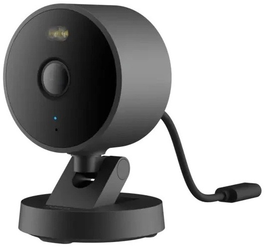 IP kamera Aqara G100 Select čierna Kamera Aqara G100 Select s pripojeným napájacím káblom, pohľad z boku.