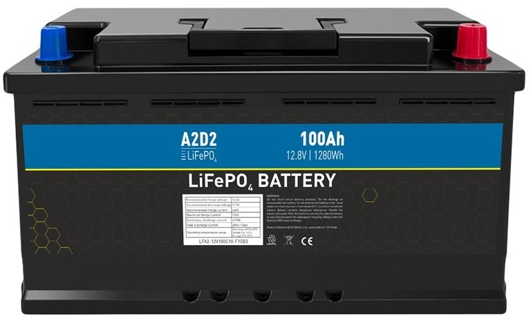 Akumulátor Avacom A2D2 LiFePO4 12,8V 100Ah F15 (Gotion cells) pre karavany, lode, fotovoltaické systémy, elektromotorové pohony