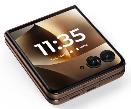 Mobilný telefón Motorola Razr 70 Ultra 5G 16 GB / 512 GB hnedý Zložený Motorola Razr 70 Ultra 5G s vonkajším displejom a duálnym 50Mpx fotoaparátom