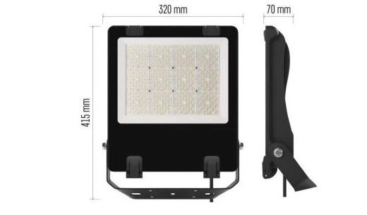 Reflektor EMOS AVENO, 150W, 24000lm, neutrálna biela čierny LED REFLEKTOR AVENO 150W 24000LM IP66 NW