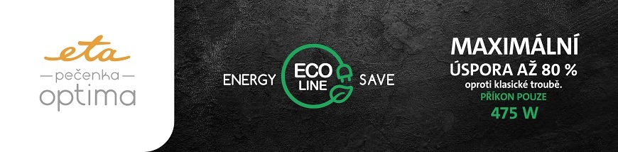 Elektrický hrniec na pečenie ETA Pečenka Optima 1133 90030 čierny ETA Pečenka Optima s příkonem pouze 475 W a maximální úsporou energie až 80 % oproti klasické troubě
