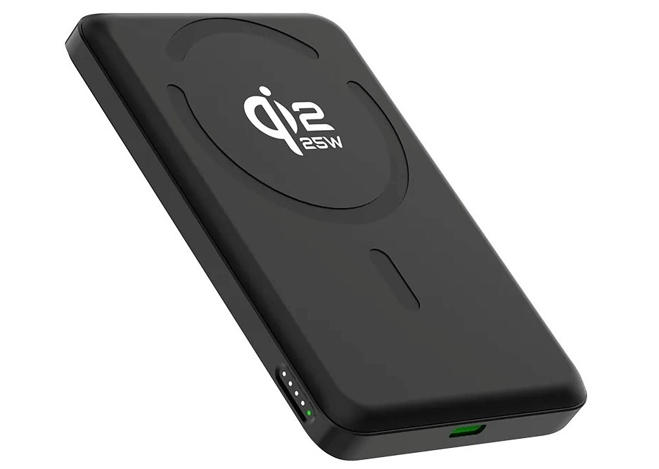 Powerbank ERPOWER Twiggy Qi2 10000 mAh čierna Powerbanka ERPOWER Twiggy Qi2 10000 mAh má výkonný USB-C port s podporou Power Delivery 35 W
