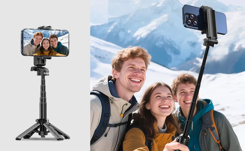 Rollei Easy Creator SmartGrip ako selfie tyč pre skupinové fotografie v exteriéri