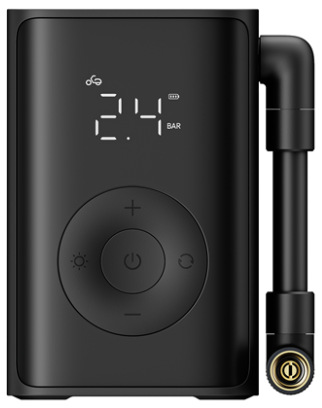 Čierny prenosný kompresor Xiaomi Mijia Compact Portable Electric Air Compressor s displejom