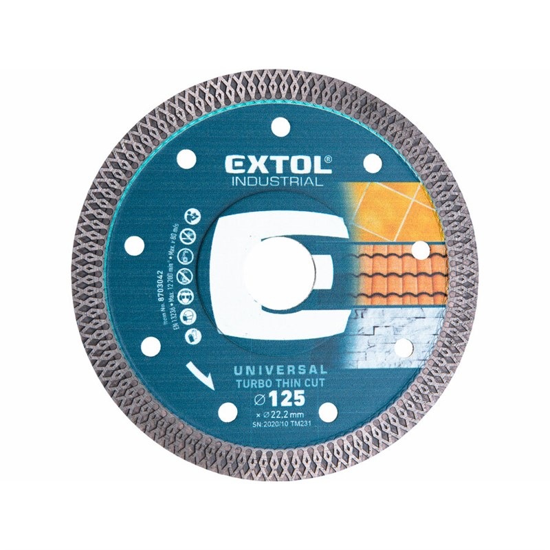 Kotúč diamantový EXTOL Industrial 8703042 125x22,2x1,5mm