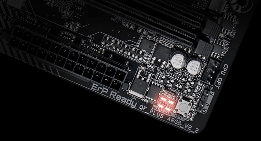Základná doska GIGABYTE B860M EAGLE Detail spodnej časti dosky Gigabyte B860M EAGLE s konektormi a čipsetom