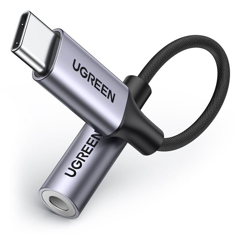 Redukcia UGREEN USB-C/ 3.5mm Jack sivá