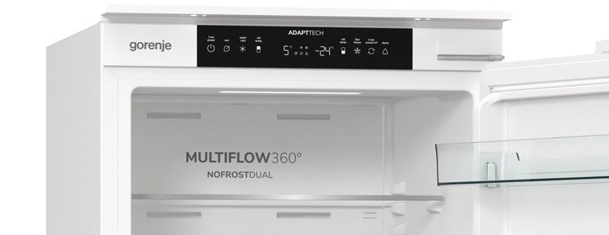 Kombinovaná chladnička Gorenje NRKI519E41, vstavaná, chladiaci systém MultiFlow
