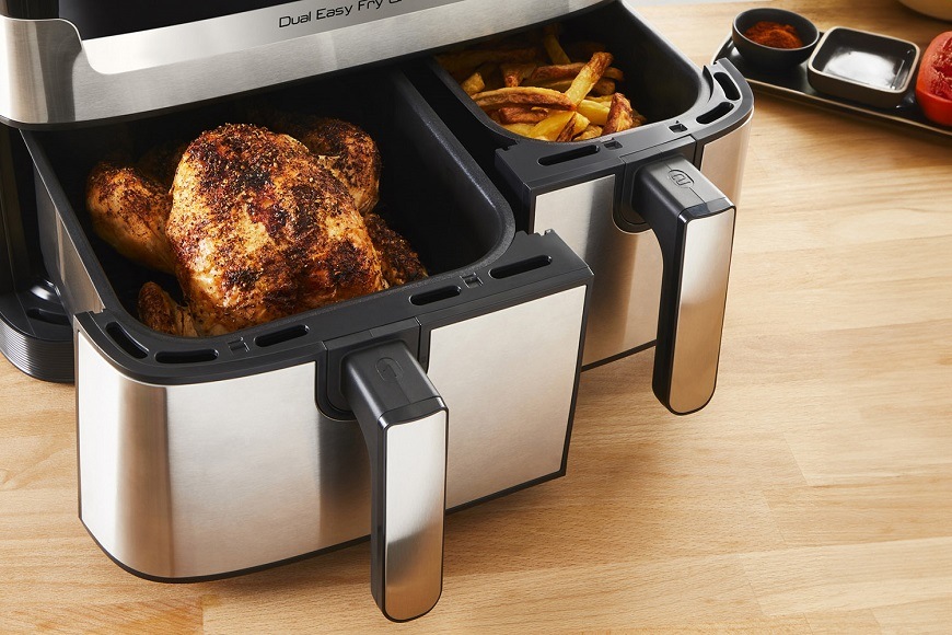 Fritéza teplovzdušná Tefal EY905D10 Dual Easy Fry & Grill 5,2 l + 3,1 l Fritéza teplovzdušná Tefal EY905D10 Dual Easy Fry & Grill 5,2 l + 3,1 l