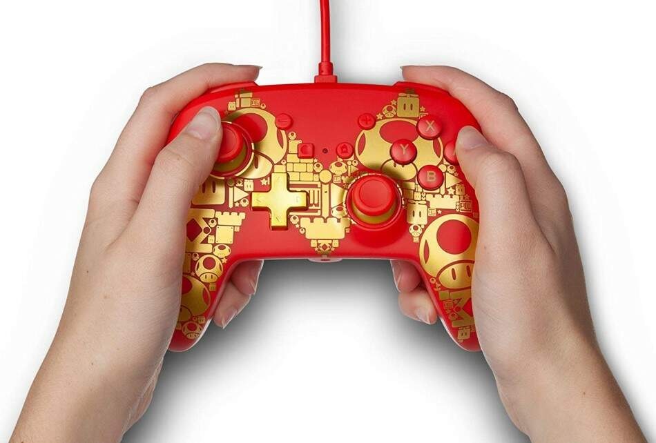 PowerA Enhanced Wired Controller pre Nintendo Switch - Mario Golden