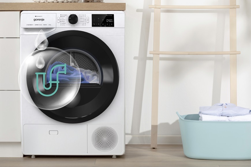 Sušička bielizne Gorenje D2PNE83GNLW/CZ biela Sušička prádla Gorenje D2PNE83GNLWCZ, biela, kondenzačná hadica AutoDrain