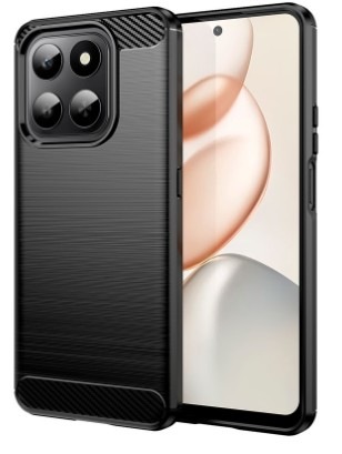 Kryt na mobil WG Carbon na Honor 400 Smart 5G v čiernej farbe