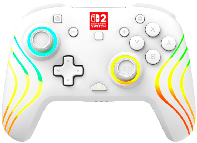 Biely gamepad Turtle Beach Afterglow Wave s farebným RGB podsvietením