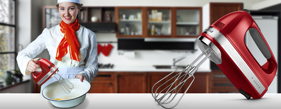 Ručný šľahač KitchenAid P2 5KHM9212EER červený