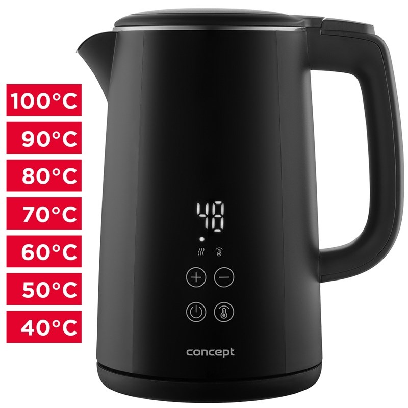 Rýchlovarná kanvica Concept RK3360 čierna CONRK3360