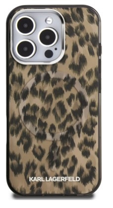 Kryt na mobil Karl Lagerfeld IML Leopard MagSafe na Apple iPhone 16 Pro hnedý Kryt na mobil Karl Lagerfeld IML Leopard MagSafe na Apple iPhone 16 Pro hnedý