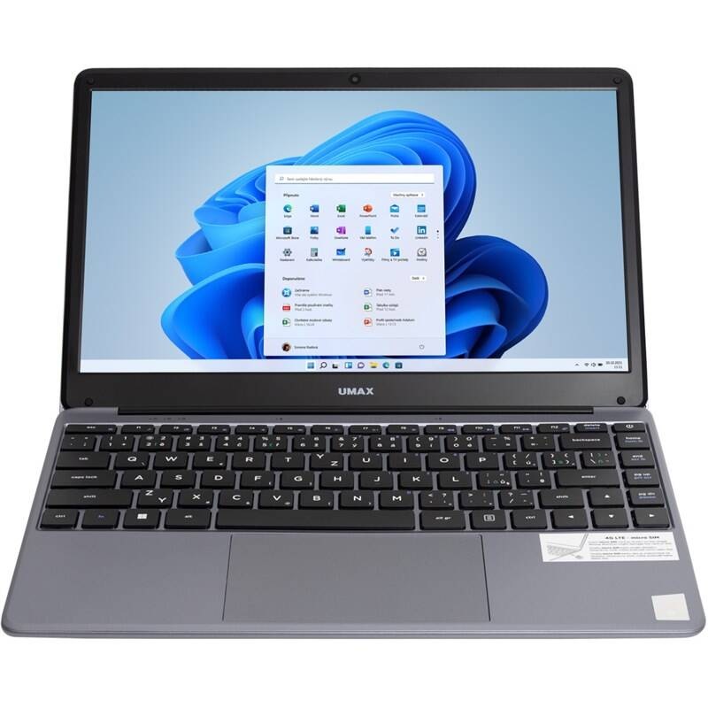 Notebook Umax VisionBook 14WQ LTE sivý