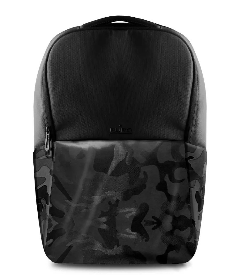 Batoh na notebook Puro ByNight Camouflage čierny