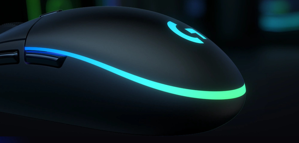 Myš Logitech G203 Lightsync biela