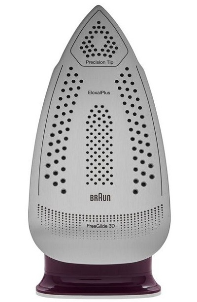 Žehliaci systém Braun CareStyle Compact Pro IS2577.VI biely/fialový Žehliaci systém Braun IS2577.VI CareStyle Compact Pro a jeho žehliaca plocha