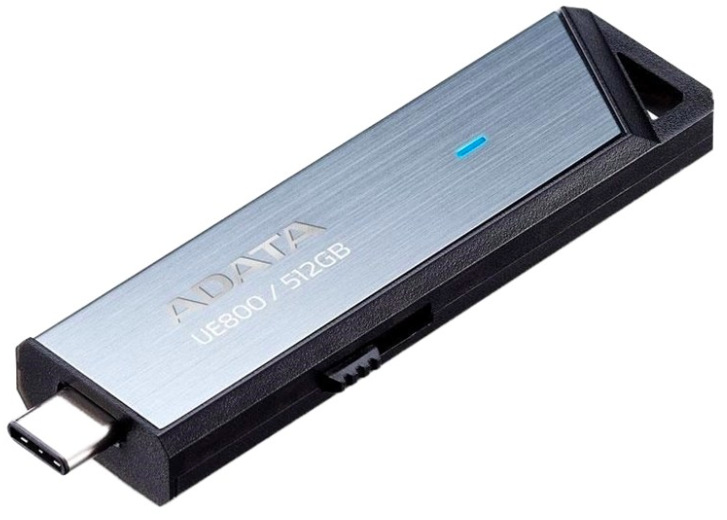 Flash USB ADATA Elite UE800 512GB USB 3.2 - strieborný USB flash disk s výsuvným USB-C konektorom