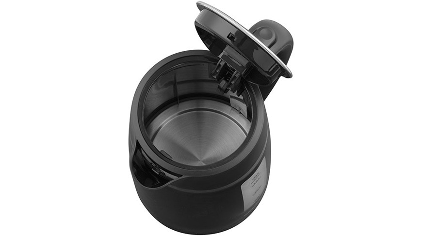 Rýchlovarná kanvica Sencor SWK 2710BK, 1,7 l čierna Vrchný pohľad na rýchlovarnú kanvicu Sencor SWK 2710BK s otvoreným vekom.