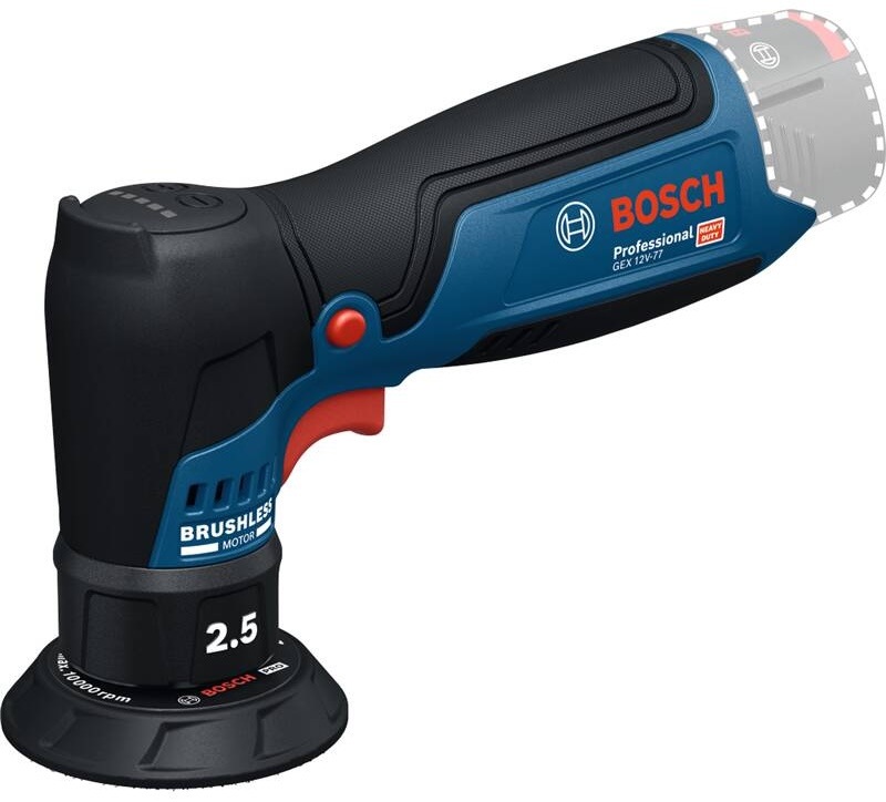 Bosch Professional GEX 12V-77 excentrická brúska modro-čierna kompaktné aku náradie s brúsnym tanierom 77 mm