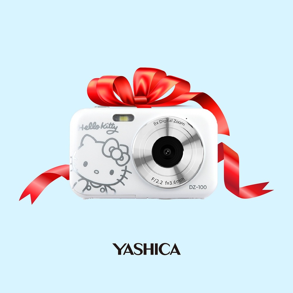 Digitálny fotoaparát Yashica x Hello Kitty DZ-100 biely Fotoaparát Yashica x Hello Kitty DZ-100 lifestylové foto