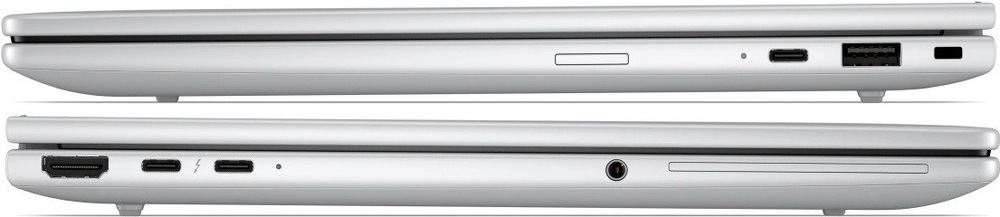 Notebook HP EliteBook 8 G2i 13" strieborný Ľavá a pravá strana notebooku HP EliteBook 8 G2i s modernými portami