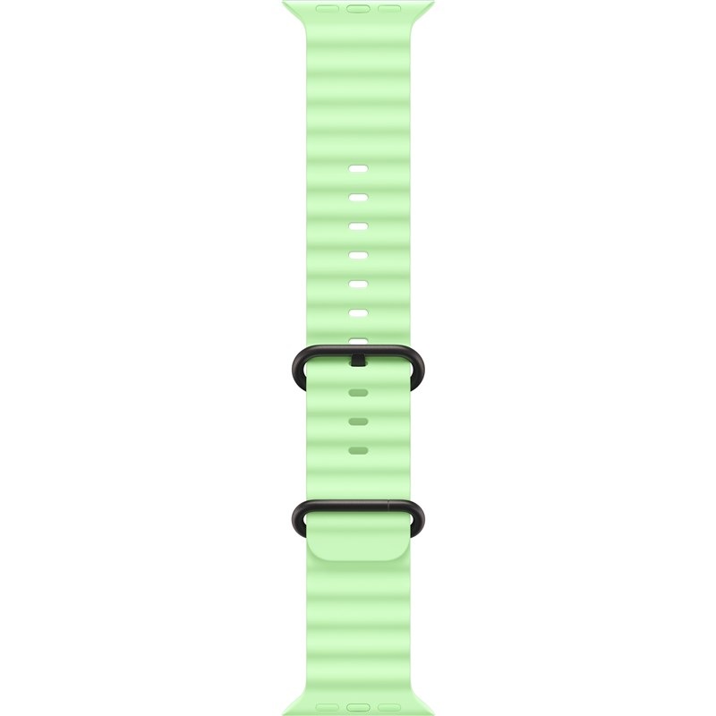 Remienok Apple 49mm neónovo zelený oceánsky – čierny titán