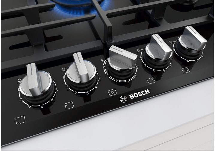 Plynová varná platňa Bosch Serie 6 PPQ7A6B20 čierna Technologie FlameSelect
