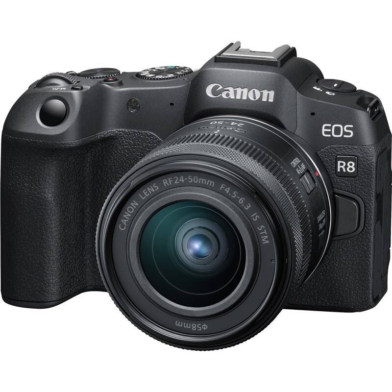 Digitálny fotoaparát Canon EOS R8 RF + 24-50 mm f/4.5-6.3 IS STM čierny