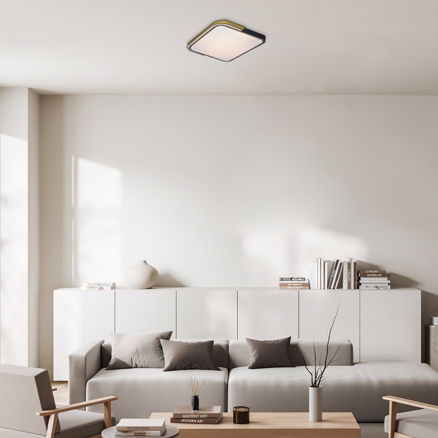 LED stropné svietidlo Rabalux Arild 71146 čierne/drevené RAB71146_02