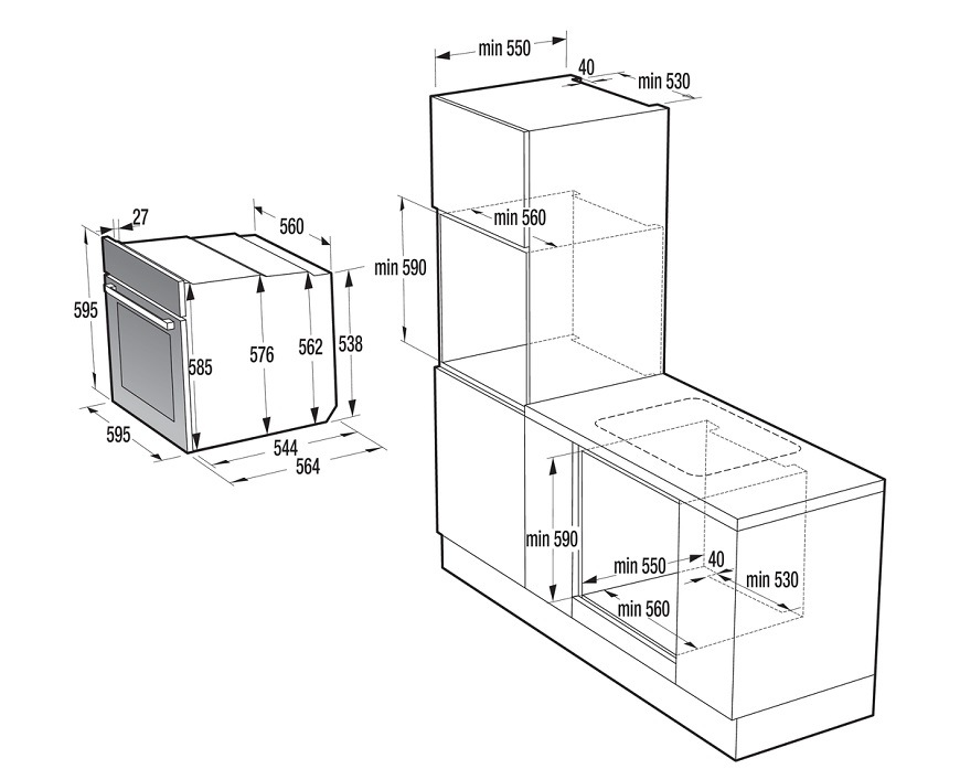 Rúra Gorenje G800 BP6138B čierna „Vstavaná