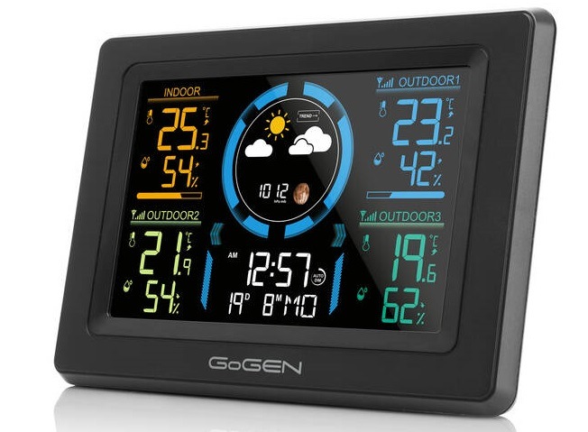 Meteorologická stanica GoGEN ME 3397 B, 3 čidla čierna
